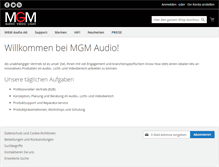 Tablet Screenshot of mgmaudio.ch